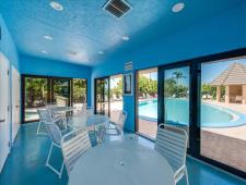 Covered Pool area seating